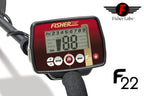 Fisher F22 Premiumpaket (Metalldetektor & Quest Xpointer & Schatzsucherhandbuch) Display