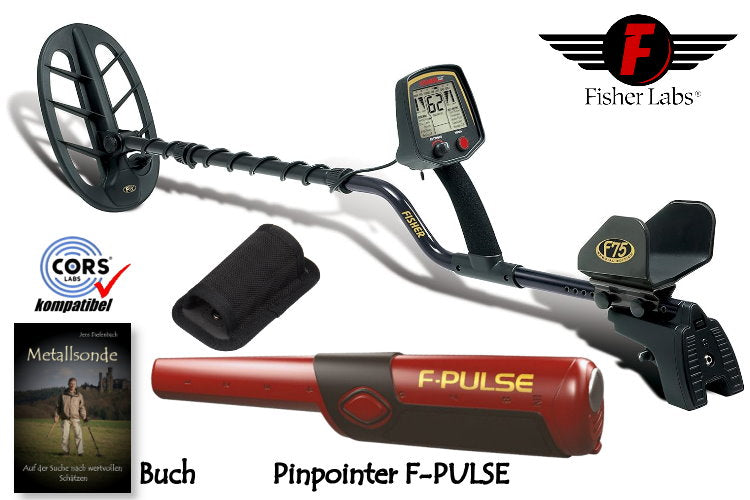 Metalldetektor Fisher F75 LTD mit Pinpointer F-Pulse & Schatzsucherhandbuch