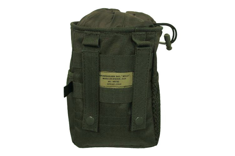 Fundtasche für Metalldetektorfunde (Farbe oliv) Heckansicht